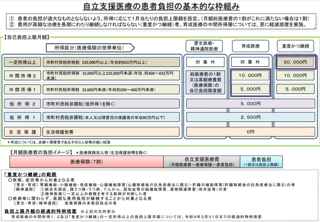 自立支援医療制度の概要｜厚生労働省