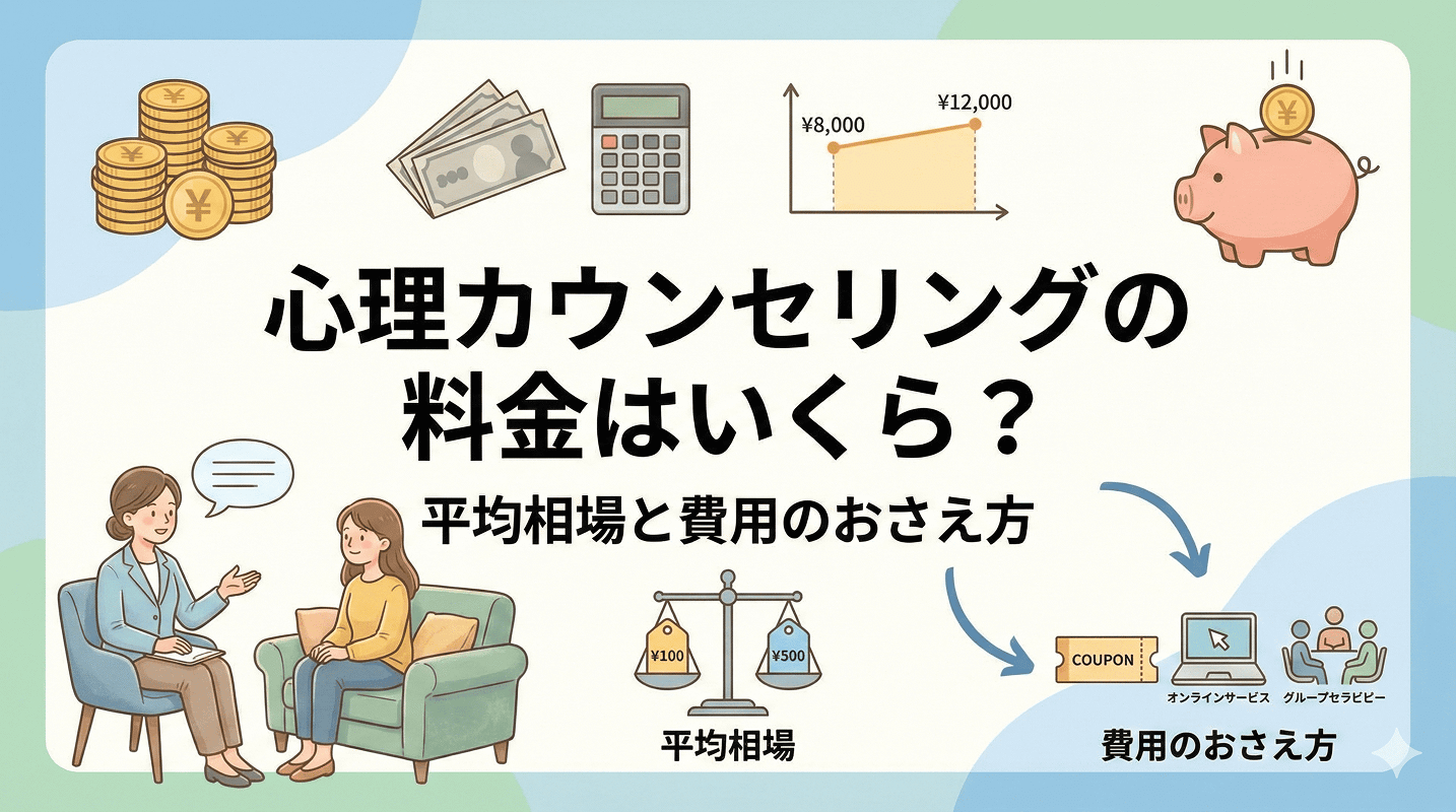 心理カウンセリングの料金はいくら？平均相場と費用のおさえ方