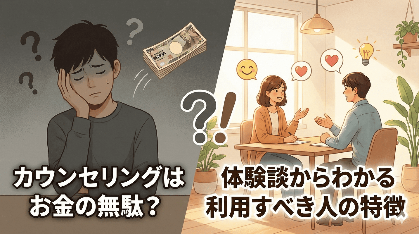 カウンセリングはお金の無駄？体験談からわかる利用すべき人の特徴