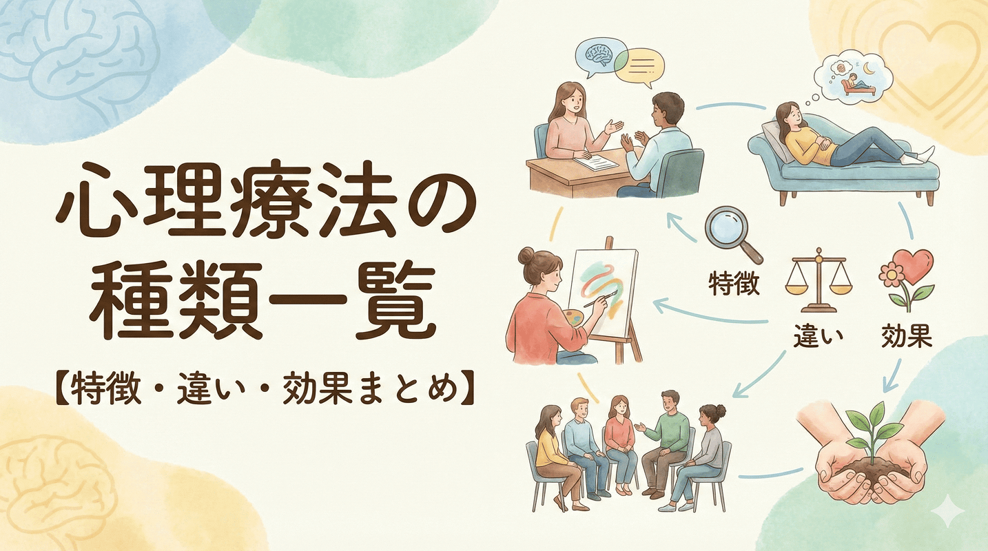 心理療法の種類一覧【特徴・違い・効果まとめ】