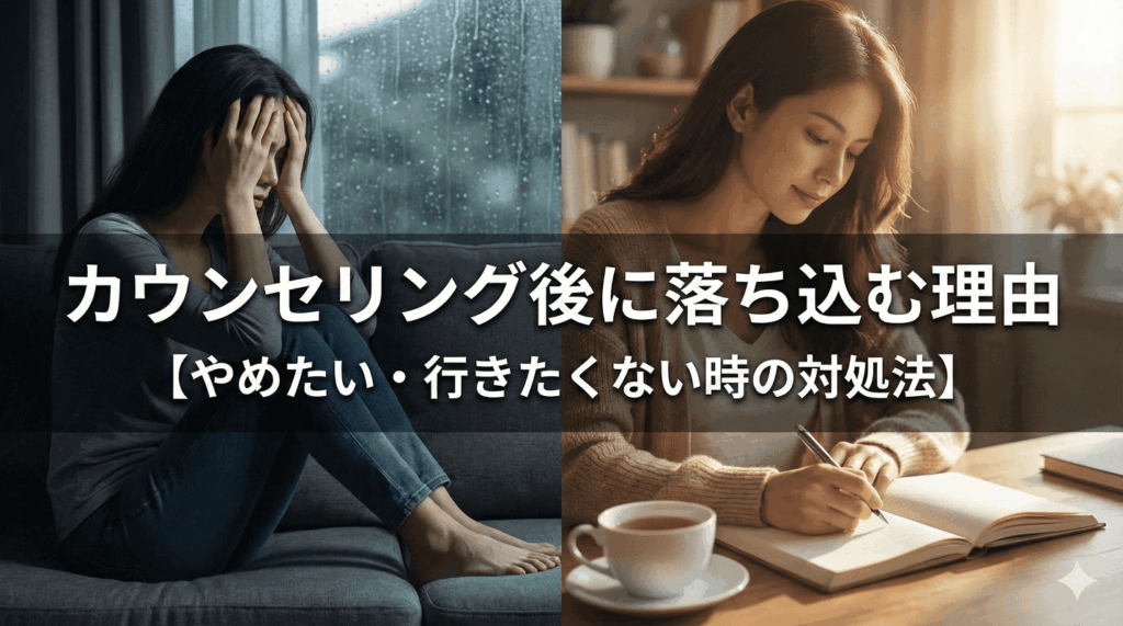 カウンセリング後に落ち込む理由【やめたい・行きたくない時の対処法】